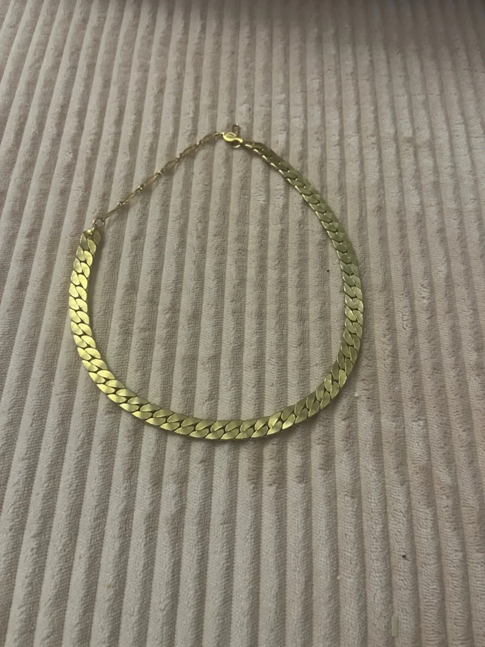 Gold Herringbone Chain Necklace - Women Jewelry
